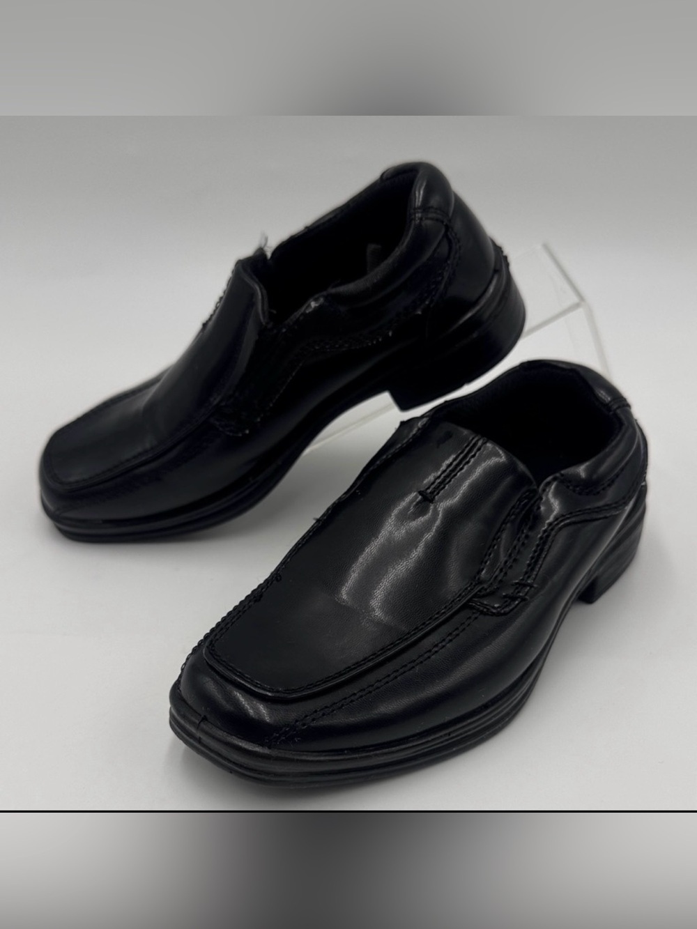 Deer Stags WISE Black Slip-On Dress Shoes Kids Size 10.5M